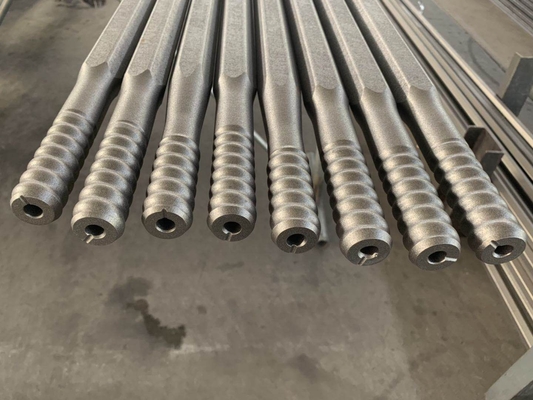 915 mm-6500 mm Ελαστικός σιδηροδρομικός τρυπάνι R32 R38 T38 T45 με σύνδεση M/F