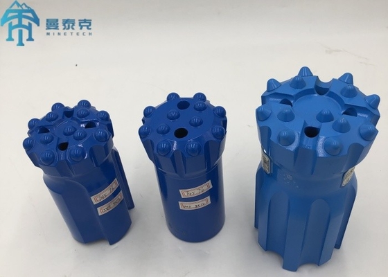 Top Hammer Drilling Tools T45 76mm Retract Button Bit Spherical Button