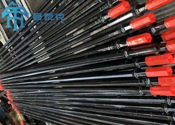 11 βαθμοί Taper Drill Rod Carbon Steel 32mm-41mm Διαμέτρου 380mm-1180mm Μέγεθος για γεώτρηση σκληρού βράχου