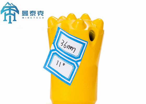 Πολλαπλή λειτουργία 11Degree 36 mm Taper Button Drill Bit για γεωτρήσεις σε σκληρό βράχο
